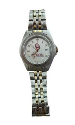 Reloj Hombre Oklahoma Sooners NCAA LogoArt Acero Inoxidable Resistente al Agua  Foto 1 de 3