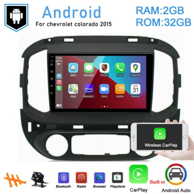 For Chevrolet Colorado 2015-18 Car Radio Android 12 Carplay GPS Navi Wifi Stereo - Image 1 of 4