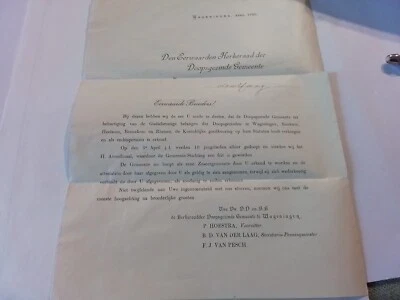 Rarität, Originalschreiben 1896 über die Anerkennung der Mennoniten in Holland - Bild 1 von 4