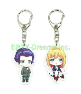 Set of 2 Violet Evergarden Anime Acrylic Keychain Violet, Gilbert Bougainvillea - Picture 1 of 2