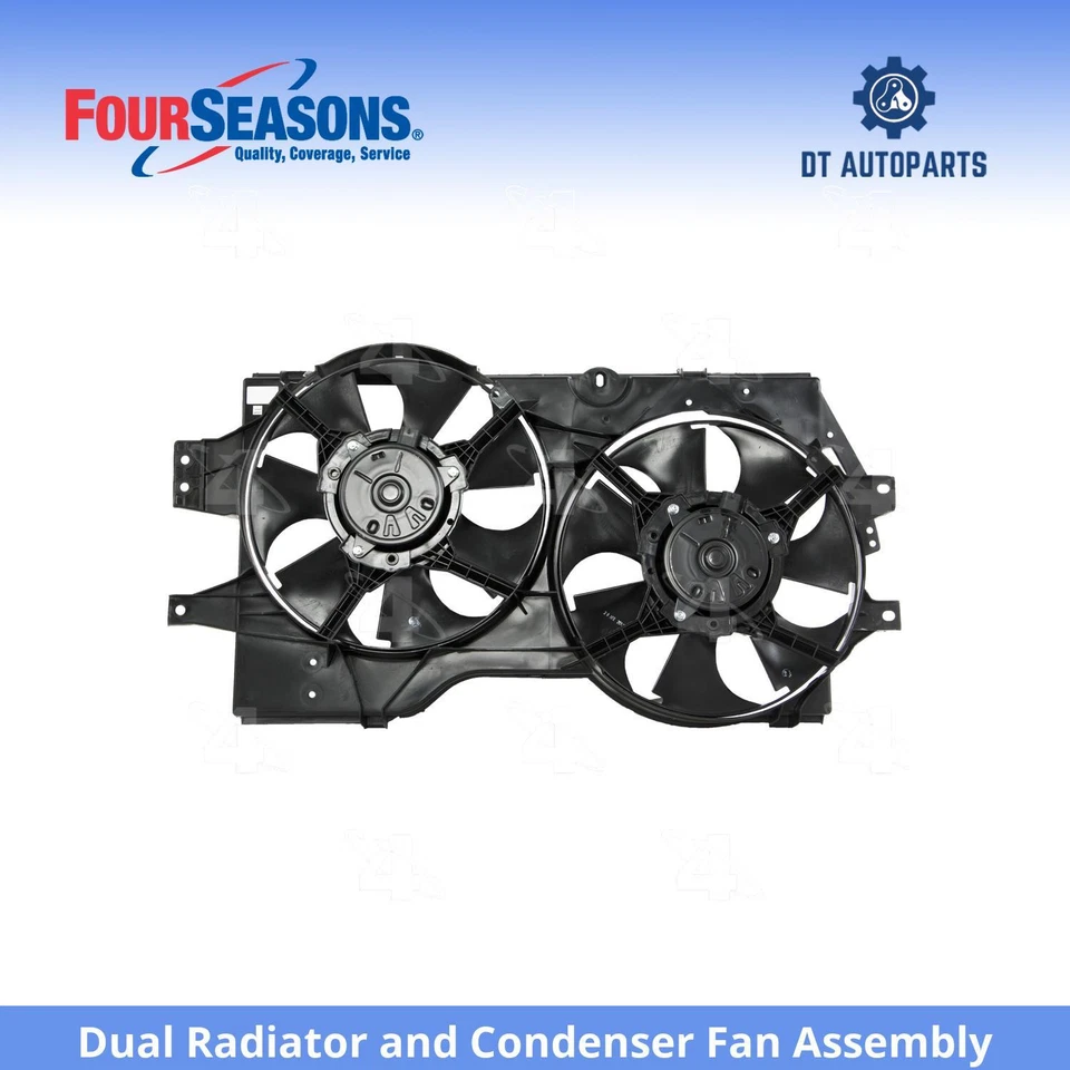 Conjunto de ventilador condensador y radiador doble para Dodge Caravan 1996-2000 4 estaciones Foto 1 de 4