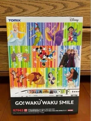 Tomix N Scale JR Kyushu 800-1000 Shinkansen/Bullet Train 6-Car Set Disney Paint - Image 1 of 4