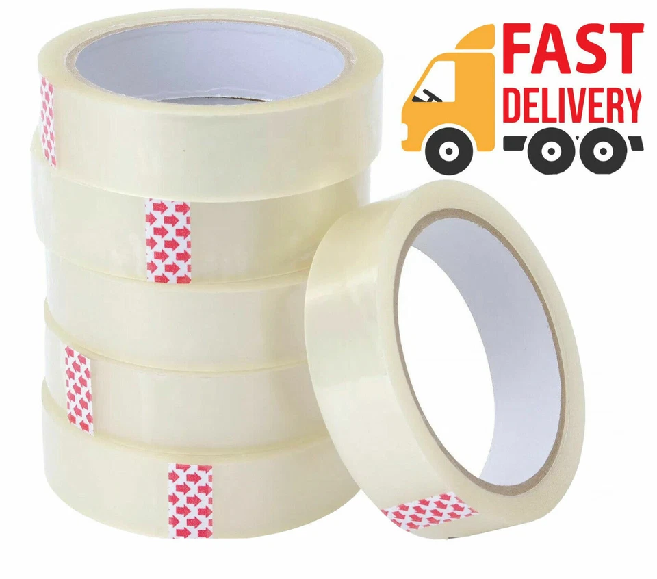 MARKSMAN 1, 2, 4 OR 6 x ROLLS CLEAR PACKING TAPE CELLOTAPE SELLOTAPE 24MM X 50M