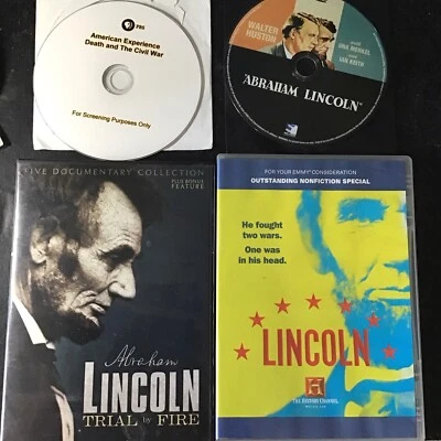 Lot 3 ABRAHAM LINCOLN & CIVIL WAR DVDS Pre Owned - Image 1 of 4