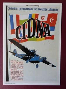REPRODUKTION ENZYKLOPÄDIE POSTER FIRMA CIDNA AIRLINE FOKKER - Bild 1 von 1