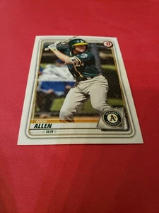 Nick Allen 2020 Bowman Prospect Paper Base #BP-105 , Oakland A's - Picture 1 of 3
