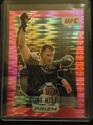 2022 Panini UFC Prizm Stipe Miocic Flashback Pink Pulsar /42 - Image 1 of 2