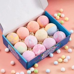 Syncfun 12 Pack Bath Bombs Oil SPA for Kids with Mochi Squishy Surprise Toy Gift - Bild 1 von 9