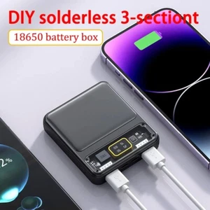 Portable Power Supply for 3pc 18650 Battery Holder Case Solder-free Charging Box - Picture 1 of 11