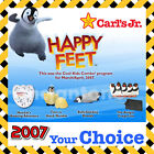 Carl's Jr. 2007 HAPPY FEET Emperor Penguin MUMBLE DANCE Movie YOUR Toy CHOICE