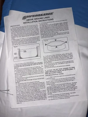 Cubierta de revestimiento de piscina Swimline de 18 pies redonda duradera calibre 20 vinilo superposición de pared Foto 1 de 4
