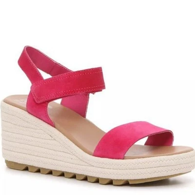 Sandalia de cuña alpargata Sorel Cameron para mujer en fucsia Foto 1 de 4