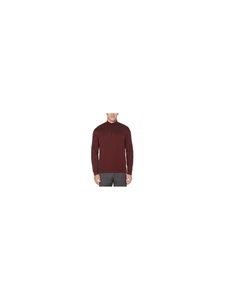 HYBRID APPAREL Mens Burgundy Printed Collared Quarter-Zip Pullover Sweater S - Picture 1 of 6
