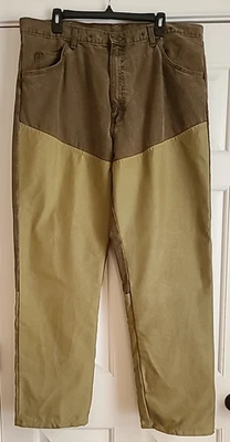 ProGear by Wrangler 棕褐色狩猎裤蛇/刷子护卫尺寸 40/32 帆布 5 口袋 — 第 1/4 张图片