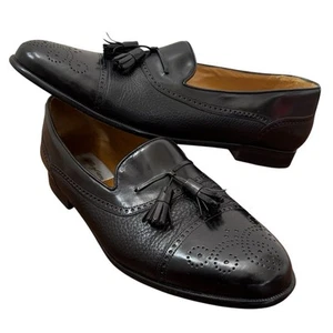 Zapatos de vestir Mezlan Havana negros para hombre 11 M cuero borla brogue puntera mocasines - Imagen 1 de 9