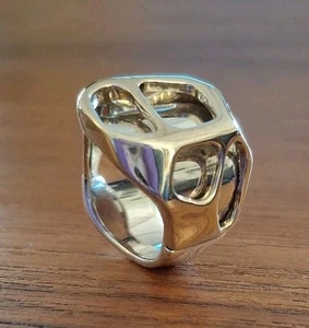 RLM Studio Ring, Robert Lee Morris, 925 Sterling Silver and Brass size 6. - Picture 1 of 6