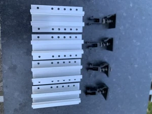 Solar Panel Roof Mounting Kit Aluminium Roof Rail Brackets for Metal Roof 143mm - Picture 1 of 8