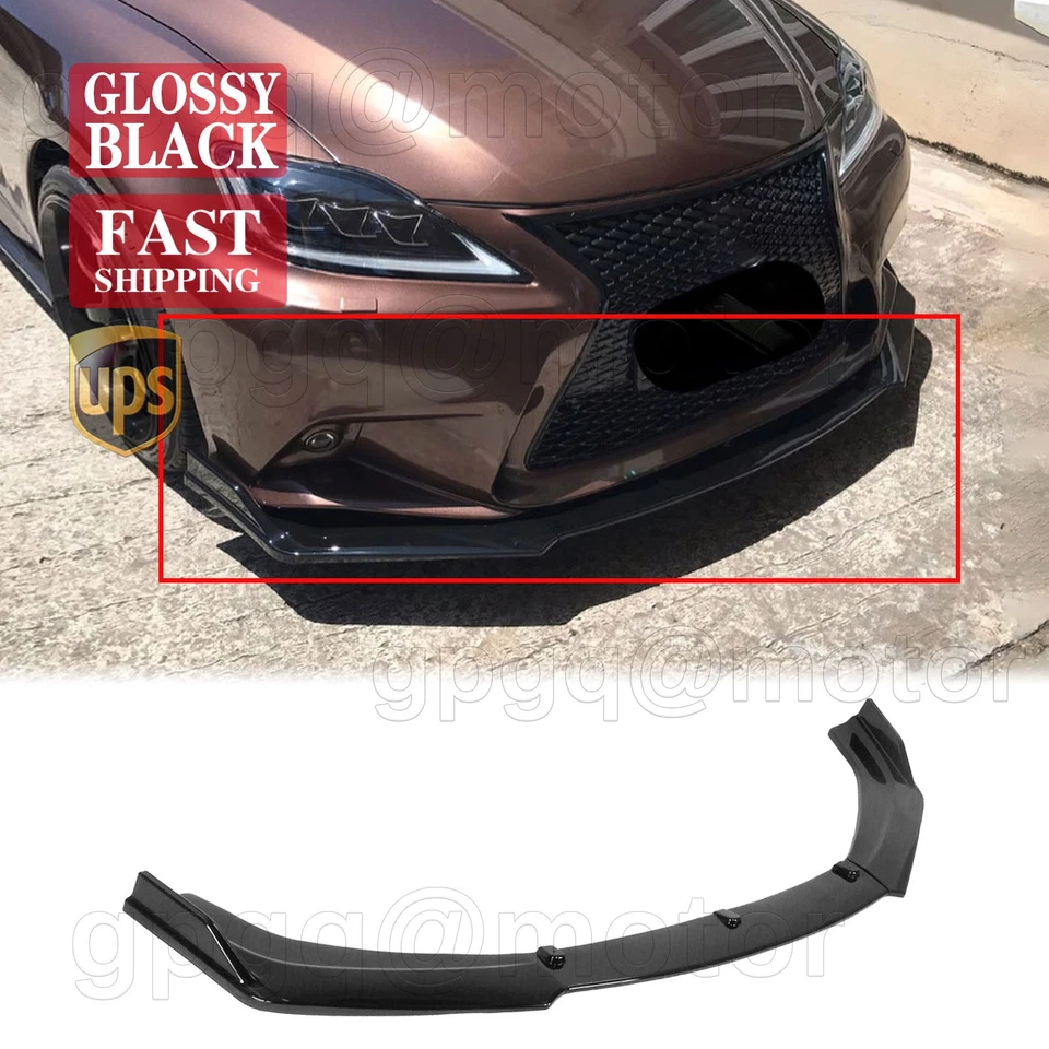 Parachoques delantero negro divisor de labios para Lexus IS250 IS350 F-Sport 2014-2016 estilo V2 Foto 1 de 4