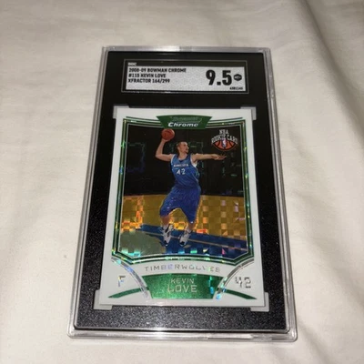 2008-09 Bowman Chrome X-Fractors #115 Kevin Love radiocontrol novato 083/299 SGC 10 GEMA Foto 1 de 2