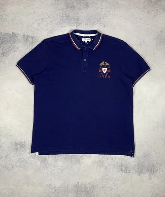 USPA US Polo Assn Shirt Hombres Talla XL Azul Big Pony Manga Corta Y2K 90s Polo - Imagen 1 de 4