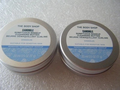 BODY SHOP CAMOMILE SUMPTUOUS MAKEUP CLEANSING BUTTER - 2 x 20ml - NEW - Image 1 of 2