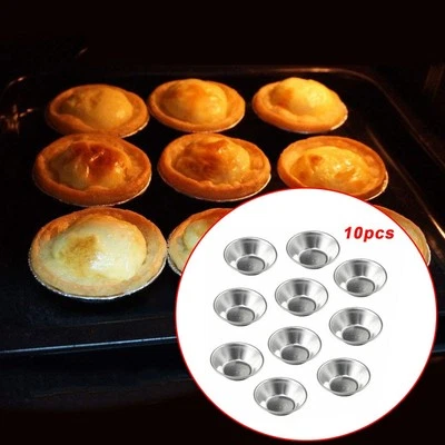 Argento Uova Tartina Stampo Cucinare Riutilizzabile Antiaderente Cupcake Pudding - Immagine 1 di 4