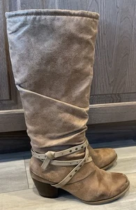 Botas de tacón marrón Bare Traps Rocky para mujer con cremallera talla 6,5 M - Imagen 1 de 12