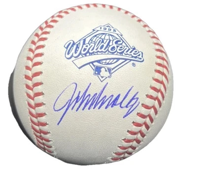 John Smoltz Signed (1995 World Series) Official Major League Baseball JSA - Image 1 of 2