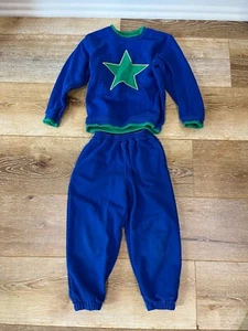 Blue Kids' Tracksuit Sweatshirt & Joggers Set - Green Star - 5 years old - Picture 1 of 2