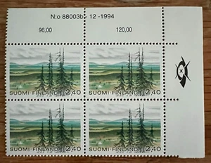 Stamps Finland -Trees - Block of 4- 2.40 Markka Stamps Suomi-Finland 1994(J432V) - Picture 1 of 3