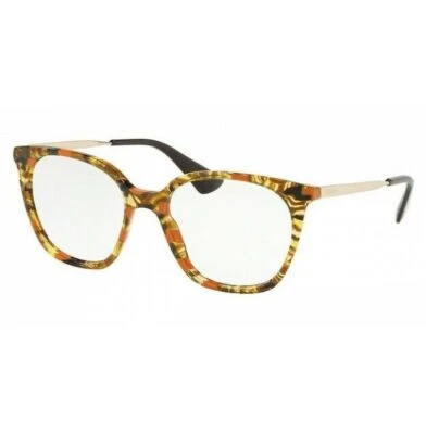 Очки Prada VPR11T KJN-1O1 53 | в полоску коричневые / оранжевые | [53-17-140] - Изображение 1 из 4