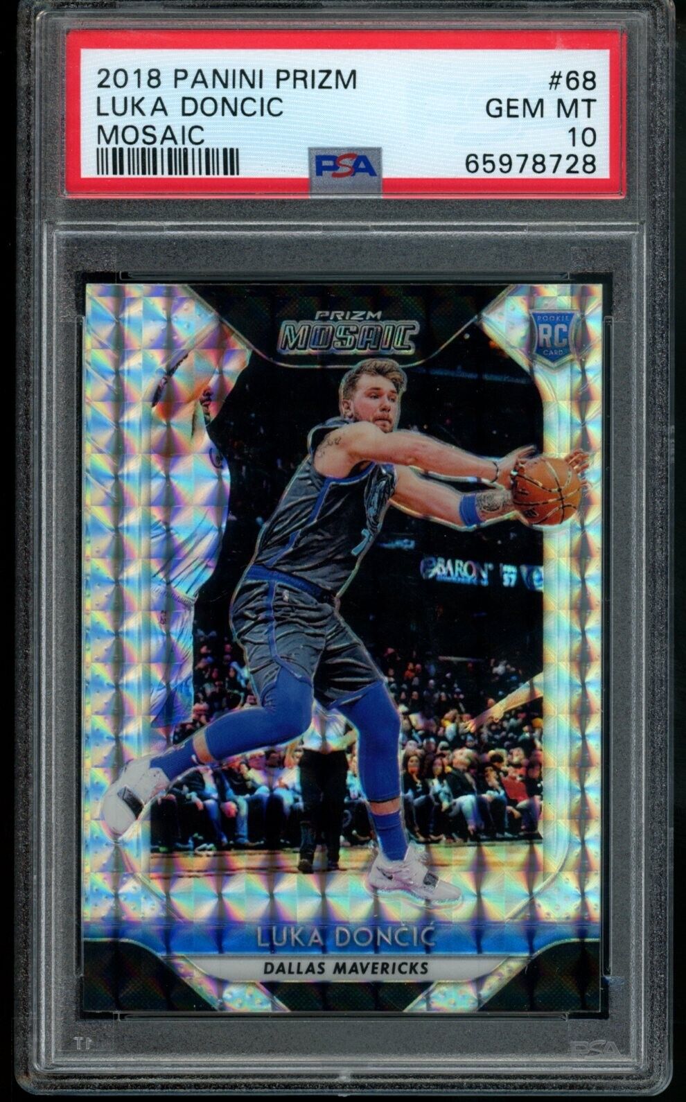 LUKA DONCIC 2018 Panini Prizm Mosaic #68 RC Rookie Gem Mint PSA 10! INVEST!!