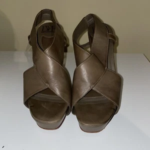 Tacones de plataforma de cuero Diane Von Furstenberg Zial talla 10 M - Imagen 1 de 4