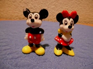 Disney Mickey & Minnie Mouse Figurines Bone China Miniature - Picture 1 of 9