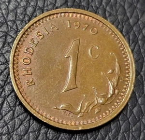 1970 RHODESIA 1 CENT COIN - Picture 1 of 2