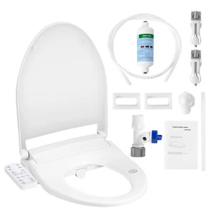 Smart Bidet Electric Bidet Toilet Seat Warm Water / Seat, Soft Close, LED Night - Picture 1 of 12