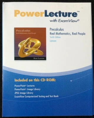 PRECALCULUS: REAL MATHEMATICS, REAL PEOPLE -Power Lecture with ExamView (CD-ROM) - Image 1 of 4
