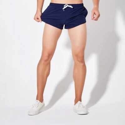 New Men's Shorts Stretch Marathon Track Running Fitness Moisture-wicking Shorts - Image 1 of 4
