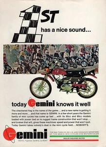 1972 Gemini SST-80 Mini Bike Motorcycle Original Print Ad - Picture 1 of 1