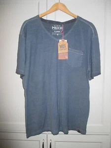 MBX Premium Goods MEN'S T Shirt BLUE w/ Chest Pocket 100% Cotton L - XL / NWT - Picture 1 of 11