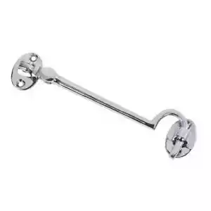 Gancho de cabina silencioso 152 mm 6" cromo pulido resistente gancho y tornillos de ojo suministrados - Imagen 1 de 1