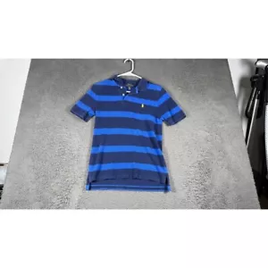 Polo Ralph Lauren Striped Polo Shirt Classic Fit Blue Yellow Kids M(10-12) - Picture 1 of 7