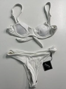 Zaful Womens 2-Piece Ribbed High Waist Bikini (US 8) Tags on bottom - Picture 1 of 24