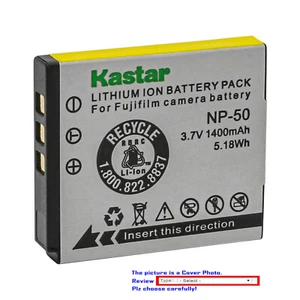Kastar NP-50 Battery Replacement for Pentax Optio Q Q7 Q10 Q-S1 Ricoh WG-M2 - Picture 1 of 8