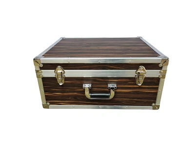 Estuche de acordeón Flightcase 120 bajo madera nuez Natura 58x48x25 cm dañado - Imagen 1 de 4