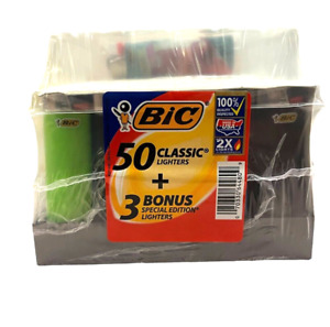 BIC Classic Full Size Pocket Lighter, Assorted Colors, Lot of 10