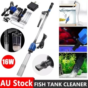Electric Fish Tank Cleaner Aquarium Gravel Clean Siphon Fishtank Water Changer - Picture 1 of 12