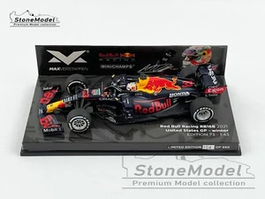 Red Bull F1 RB16B Max Verstappen US GP Acura 2021 World Champion 1:43 MINICHAMPS - Picture 1 of 8