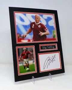 Stig Tøfting Signed Mounted Photo Display + COA Footballer Tøffe, The Lawn Mower - Picture 1 of 1