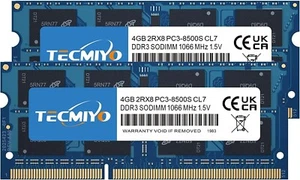 PAMIĘĆ DO LAPTOPA 4GB DDR3 1066 MHZ SODIMM PC3-8500S CL7 204 PIN 1,5V NOWA! - Zdjęcie 1 z 6
